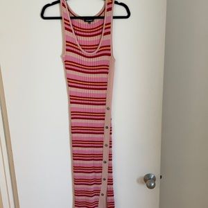NWOT pink stripe maxi dress 525 America